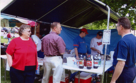 Members from the Church help at the Internation Festival 2005